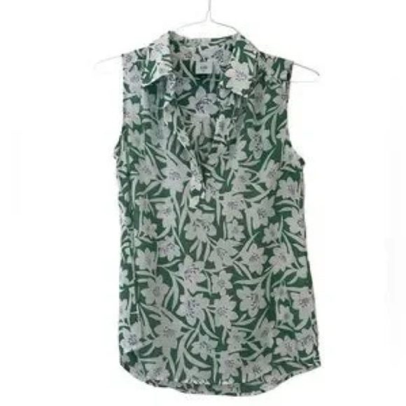 CAbi Green Floral Button-Up Blouse - Picture 10 of 13